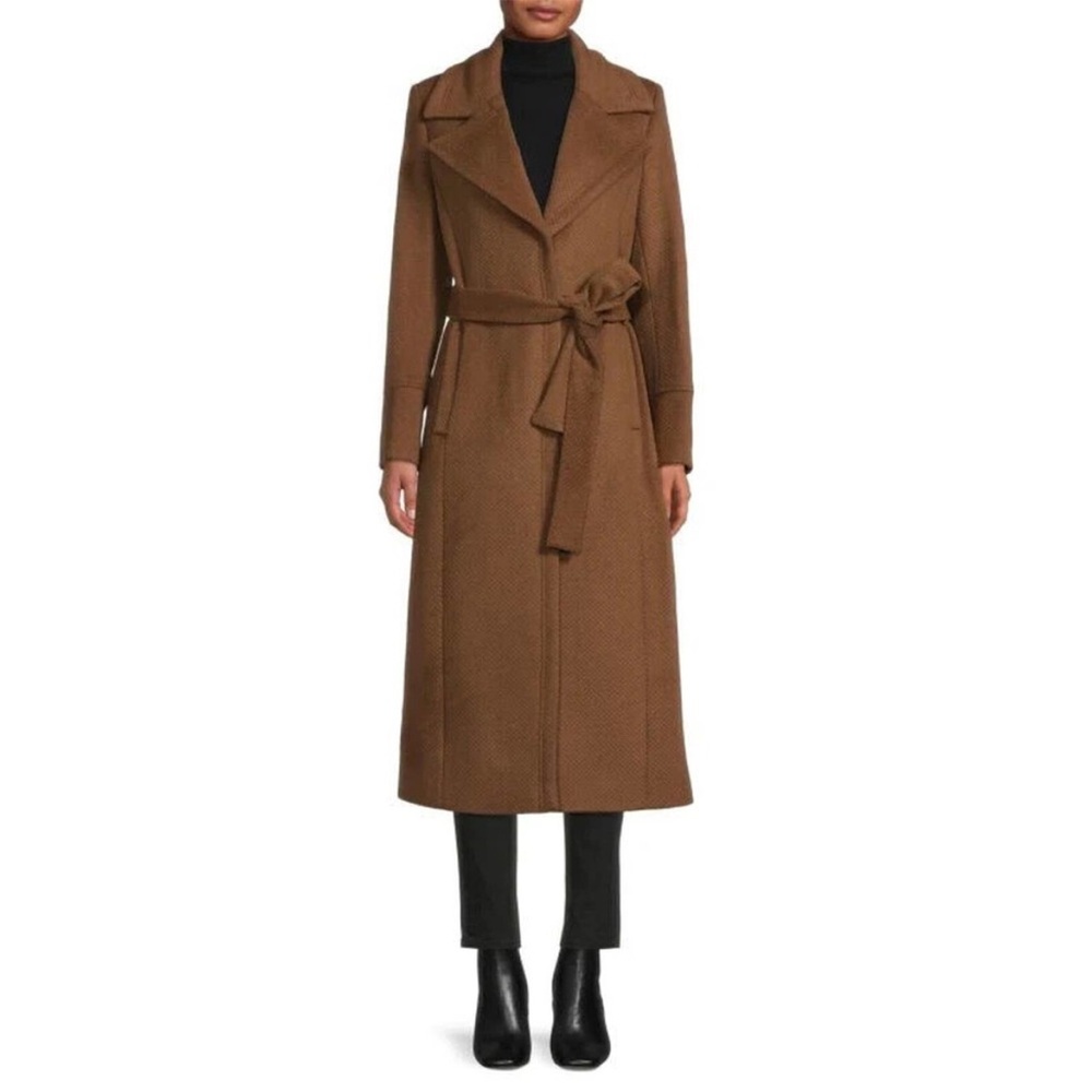 Donna Karan Textured Midi Coat